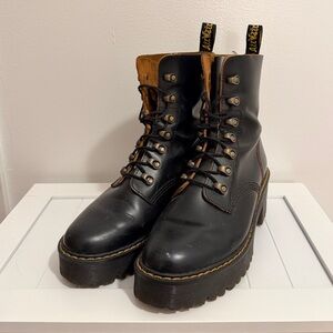 Dr. Martens Black Leather Platform Boots